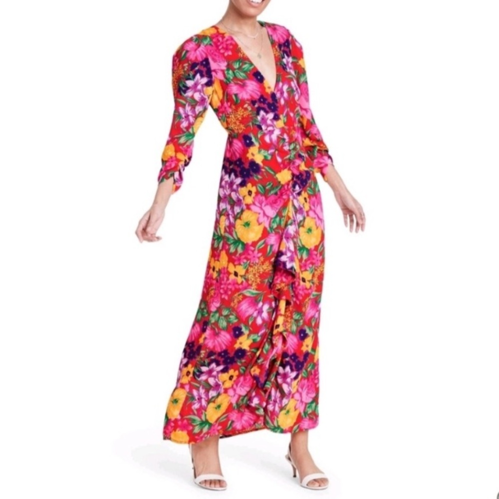 4 Rixo for Target Pink Floral Open Back Dress